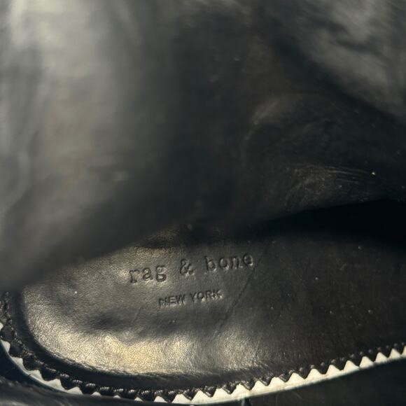 Rag & Bone Kinsey Moto Bootie Strappy SZ 8.5 Women's Black Leather Ankle Boots - Picture 12 of 13